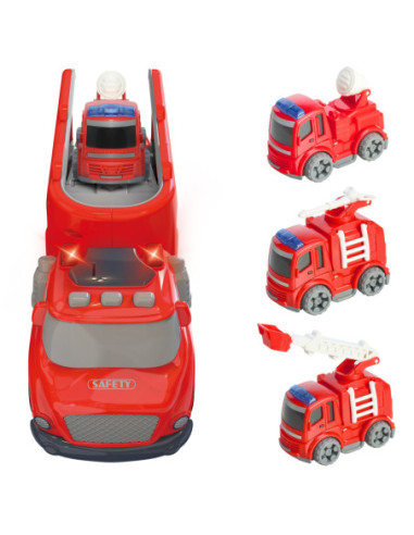 WOOPIE Czerwona Laweta CITY TRUCK Efekty Dźwiękowe i Świetlne