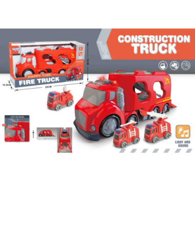 WOOPIE Czerwona Laweta CITY TRUCK Efekty Dźwiękowe i Świetlne