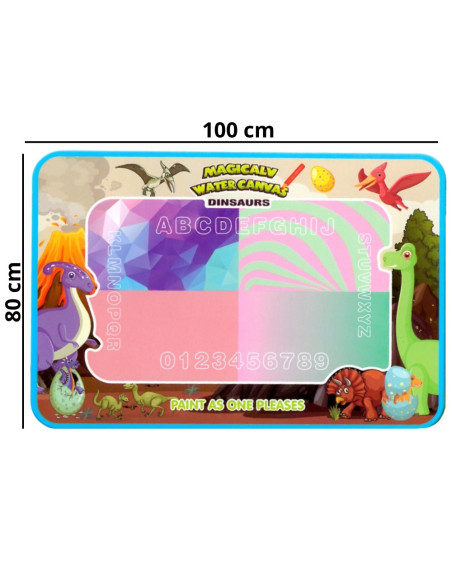 WOOPIE Magiczna Mata do Malowania Wodą XXL Pieczątki Cyferki 100cm