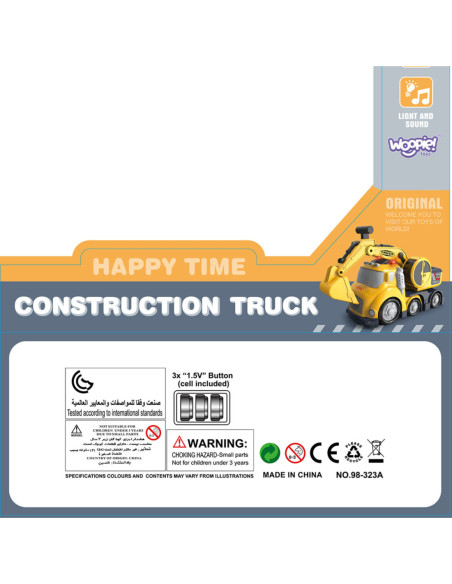 WOOPIE Koparka CITY TRUCK Efekty Dźwiękowe i Świetlne