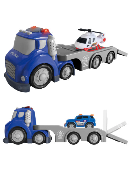WOOPIE Niebieska Laweta CITY TRUCK Efekty Dźwiękowe i Świetlne