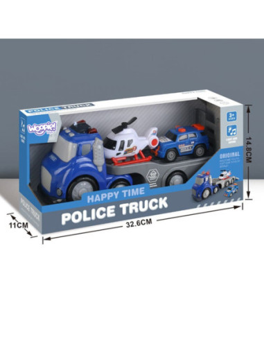 WOOPIE Niebieska Laweta CITY TRUCK Efekty Dźwiękowe i Świetlne