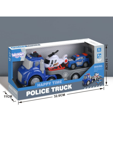 WOOPIE Niebieska Laweta CITY TRUCK Efekty Dźwiękowe i Świetlne