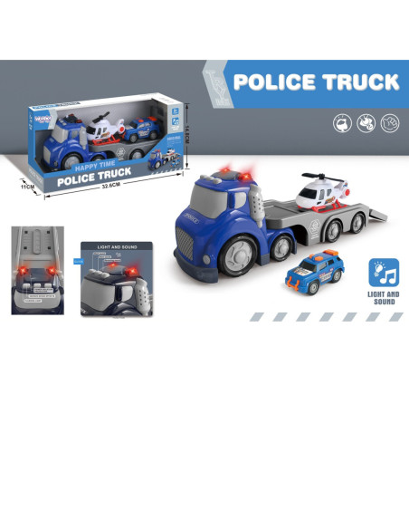 WOOPIE Niebieska Laweta CITY TRUCK Efekty Dźwiękowe i Świetlne