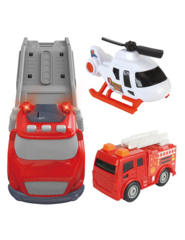 WOOPIE Czerwona Laweta CITY TRUCK Efekty Dźwiękowe i Świetlne