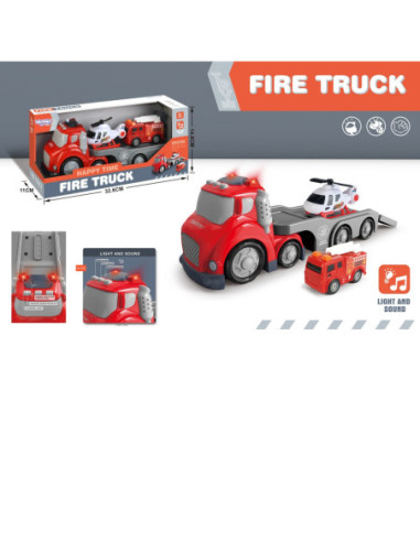 WOOPIE Czerwona Laweta CITY TRUCK Efekty Dźwiękowe i Świetlne