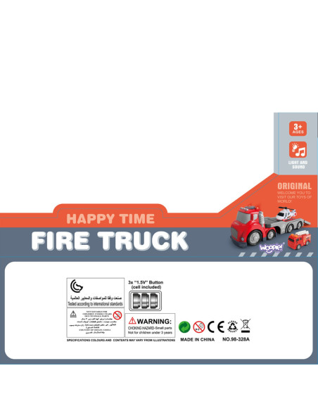 WOOPIE Czerwona Laweta CITY TRUCK Efekty Dźwiękowe i Świetlne