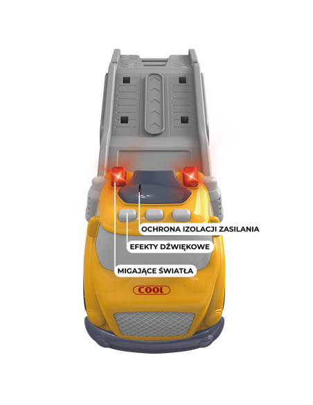 WOOPIE Żółta Laweta CITY TRUCK Efekty Dźwiękowe i Świetlne