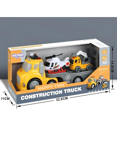 WOOPIE Żółta Laweta CITY TRUCK Efekty Dźwiękowe i Świetlne