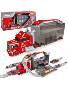 Zestaw Ciężarówka Laweta Garaż Tor Wyścigowy