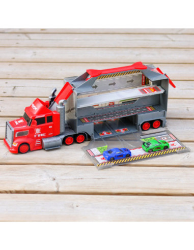 Zestaw Ciężarówka Laweta Garaż Tor Wyścigowy