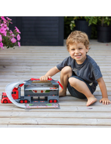 Zestaw Ciężarówka Laweta Garaż Tor Wyścigowy