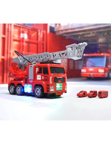 WOOPIE Wóz Strażacki z Wyrzutnią i Ruchomą Drabiną