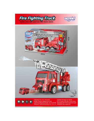 WOOPIE Wóz Strażacki z Wyrzutnią i Ruchomą Drabiną