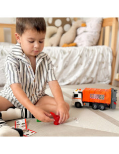 WOOPIE Interaktywna Śmieciarka Model Skala 1:16 Efekty Dźwiękowe i Świetlne 2