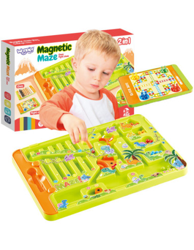 WOOPIE Magnetyczny Labirynt 2w1 Gra Chińczyk