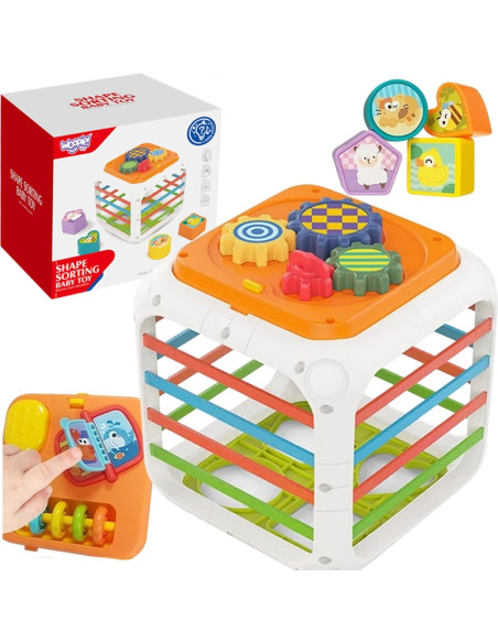 WOOPIE Kostka Edukacyjna Sorter 4w1 Kształty 18m+