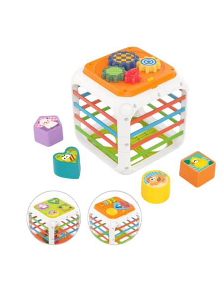 WOOPIE Kostka Edukacyjna Sorter 4w1 Kształty 18m+