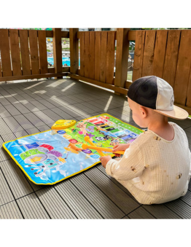 WOOPIE Mata Muzyczna Zwierzątka Interaktywne Pianino I Perkusja 2w1