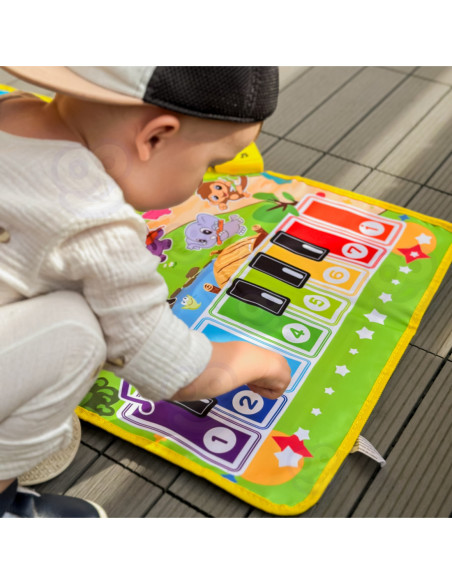 WOOPIE Mata Muzyczna Zwierzątka Interaktywne Pianino I Perkusja 2w1