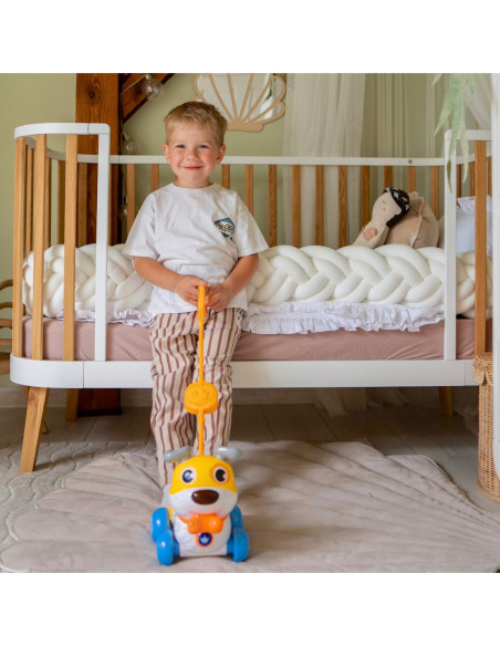 WOOPIE Interaktywny Piesek 2w1 Pchacz Szczekający 360° 6m+