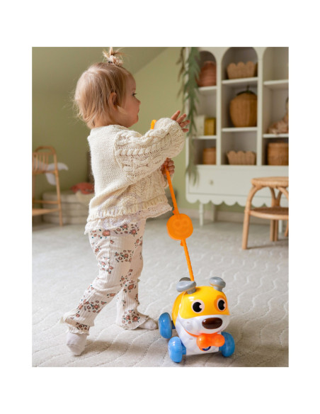 WOOPIE Interaktywny Piesek 2w1 Pchacz Szczekający 360° 6m+