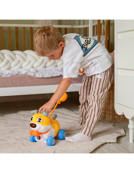 WOOPIE Interaktywny Piesek 2w1 Pchacz Szczekający 360° 6m+