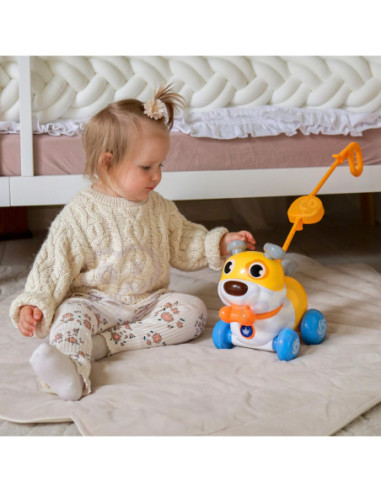 WOOPIE Interaktywny Piesek 2w1 Pchacz Szczekający 360° 6m+