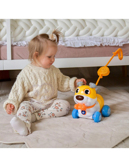 WOOPIE Interaktywny Piesek 2w1 Pchacz Szczekający 360° 6m+