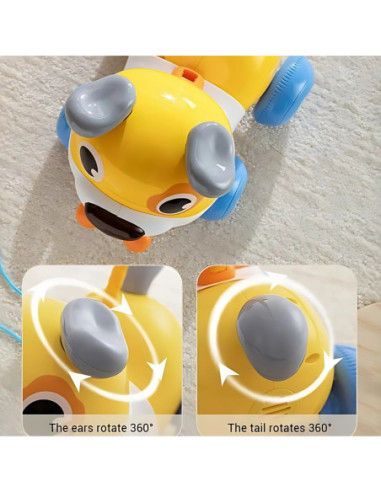 WOOPIE Interaktywny Piesek 2w1 Pchacz Szczekający 360° 6m+