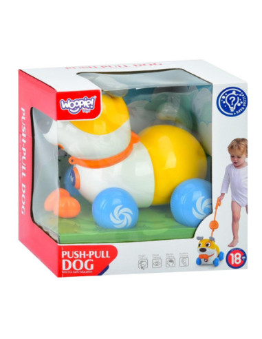 WOOPIE Interaktywny Piesek 2w1 Pchacz Szczekający 360° 6m+