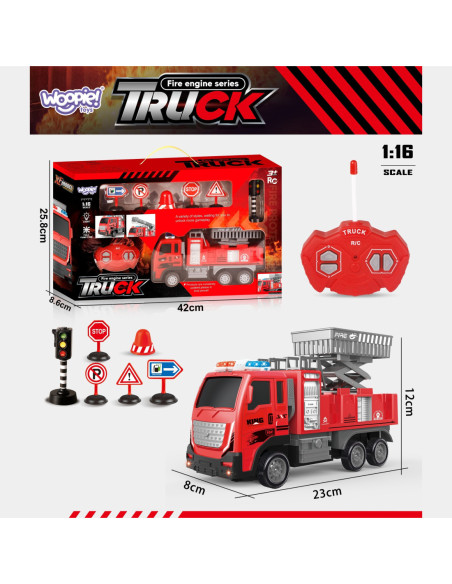 WOOPIE Zdalnie Sterowany Wóz Strażacki Podnośnik