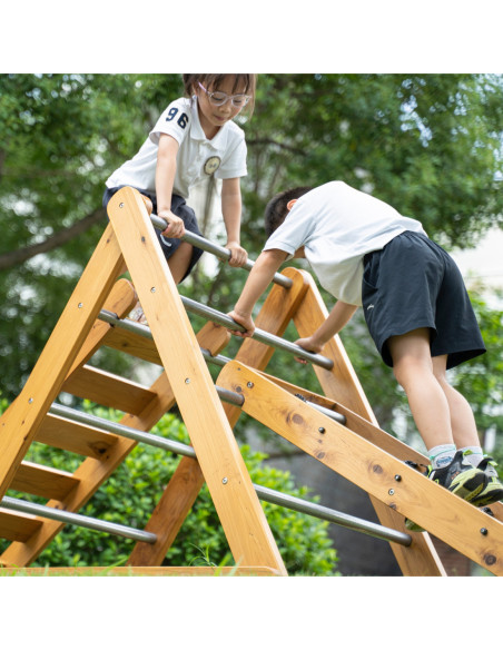 Classic World Edu Drewniany Zestaw Wspinaczkowy Trójkąt Piklera Plac Zabaw