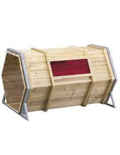 CLASSIC WORLD Drewniany Tunel z Oknami do Czołgania Plac Zabaw