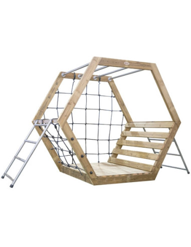 Classic World Edu Drewniany Zestaw Wspinaczkowy Heksagenalny Plac Zabaw