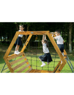 Classic World Edu Drewniany Zestaw Wspinaczkowy Heksagenalny Plac Zabaw 2