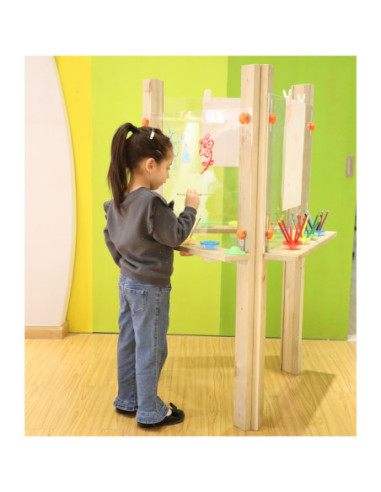 Classic World Edu Drewniana 3-stronna Sztaluga Centrum Artystyczne