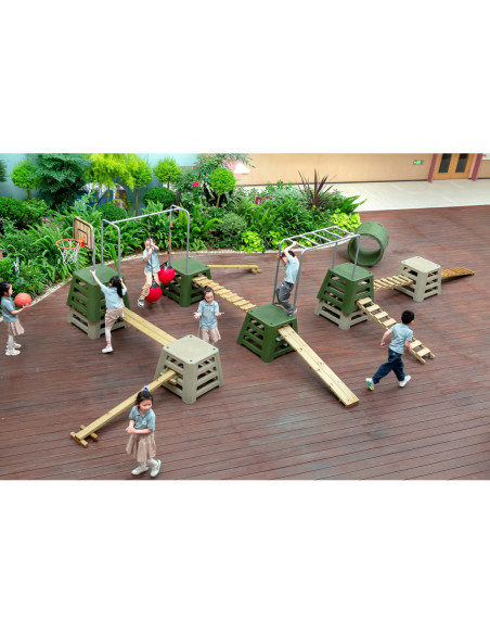 CLASSIC WORLD EDU Tor Przeszkód XXL Plac Zabaw Multi-Sprawnościowy