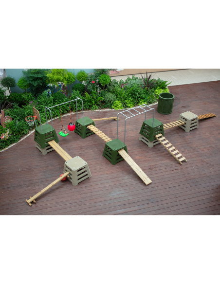 CLASSIC WORLD EDU Tor Przeszkód XXL Plac Zabaw Multi-Sprawnościowy