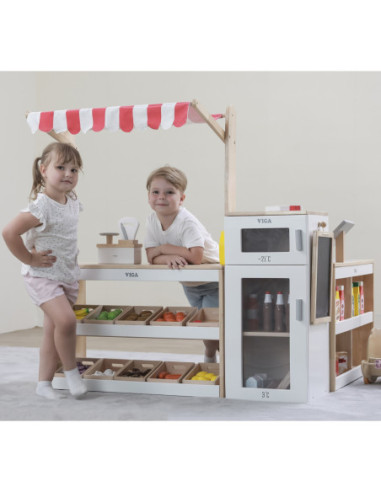 Viga Duży Zestaw Stragan Sklep Supermarket