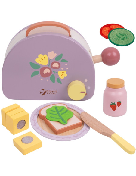 CLASSIC WORLD Drewniany Toster Grace z Akcesoriami 13 el.