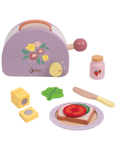 CLASSIC WORLD Drewniany Toster Grace z Akcesoriami 13 el.
