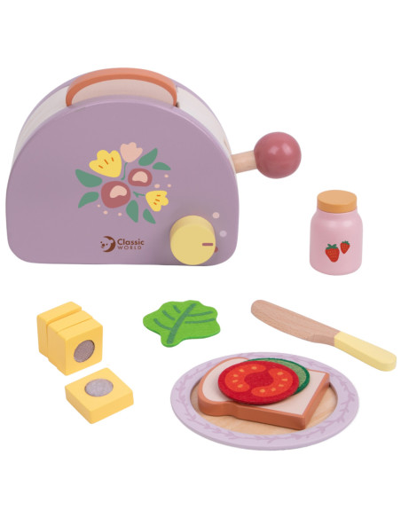 CLASSIC WORLD Drewniany Toster Grace z Akcesoriami 13 el.