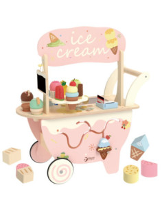 CLASSIC WORLD Drewniana Lodziarnia 3W1 Stragan Sorter 40el