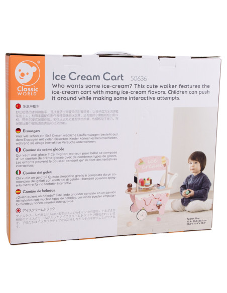 CLASSIC WORLD Drewniana Lodziarnia 3W1 Stragan Sorter 40el