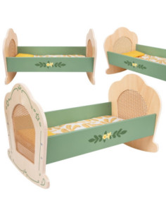 CLASSIC WORLD Drewniana Vintage Kołyska-Łóżeczko dla Lalek