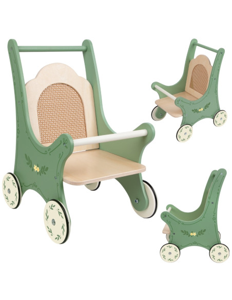 CLASSIC WORLD Drewniany Wózek dla Lalek Vintage