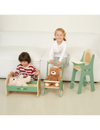 CLASSIC WORLD Drewniany Wózek dla Lalek Vintage