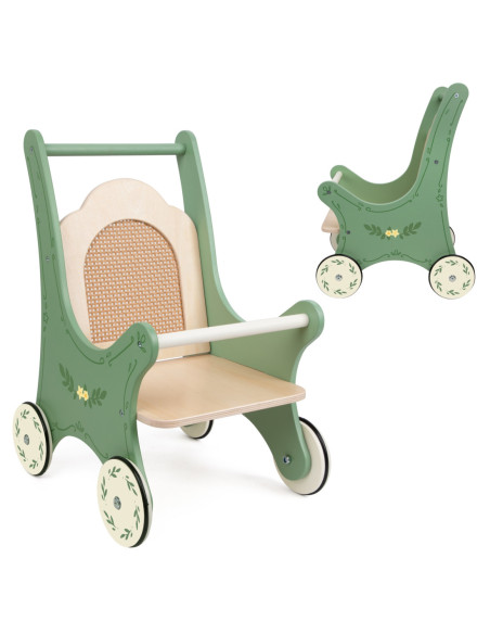 CLASSIC WORLD Drewniany Wózek dla Lalek Vintage