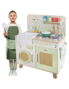 CLASSIC WORLD Drewniana Kuchnia z Pralką